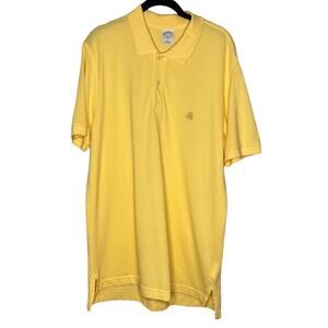 Brooks Brothers Canary Yellow Slim Fit Short Sleeve Polo Shirt Size Large